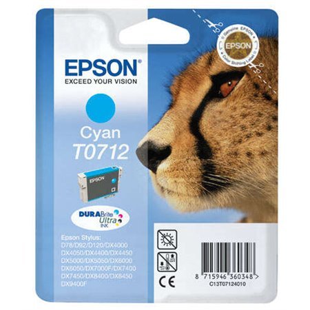 Tinteiro original Epson T0712 Ciano - C13T07124012