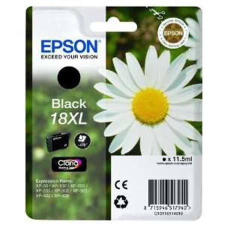 Tinteiro original preto Epson T1811 (18XL) - C13T18114012