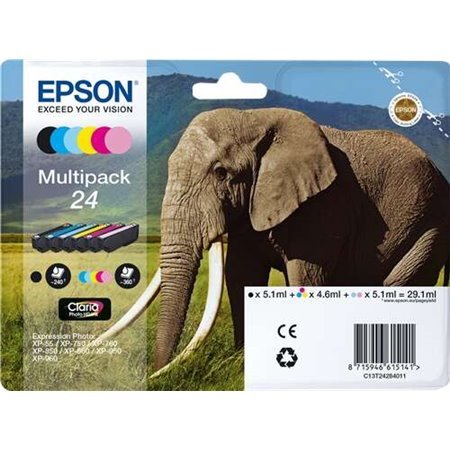 Epson T2428 (24) Pack de 6 Tinteiros originais - C13T24284011