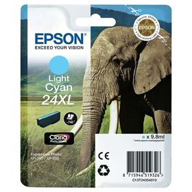 Tinteiro original Epson T2435 (24XL) ciano claro - C13T24354012