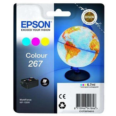 Tinteiro original Epson T267 colorido - C13T26704010