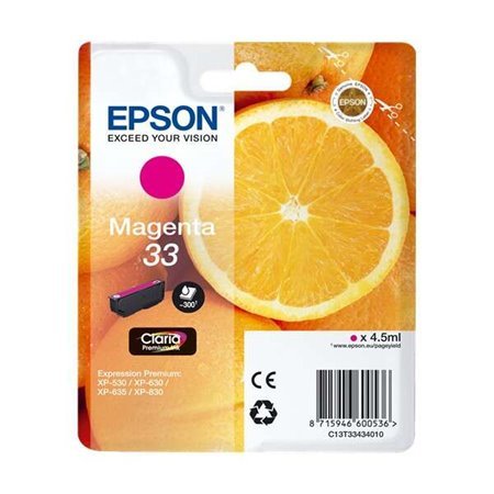 Tinteiro original Epson T3343 (33) Magenta - C13T33434012