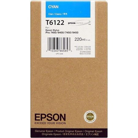 Tinteiro original Epson T6122 Ciano - C13T612200