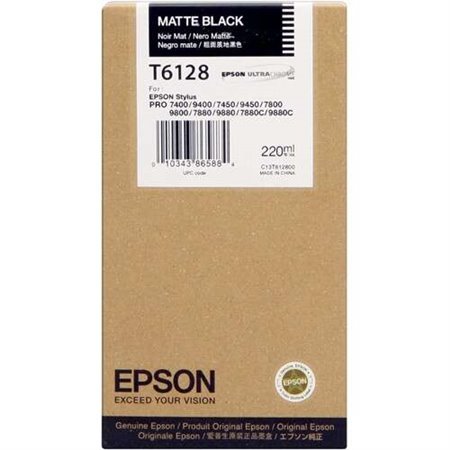 Tinteiro original Epson T6128 preto fosco - C13T612800