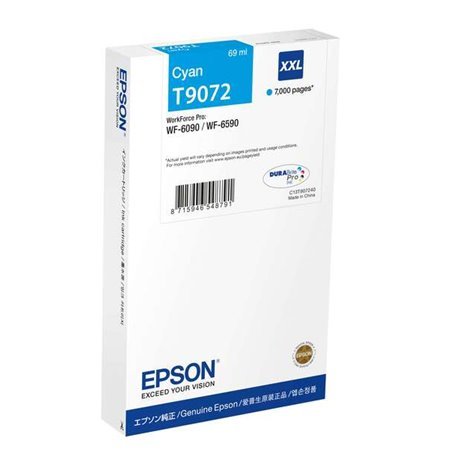 Tinteiro original Epson T9072 Ciano - C13T907240