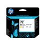 Cabeçote de impressão original HP 72 - Preto fosco e amarelo - C9384A
