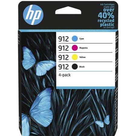 Tinteiros originais HP 912, Pack de 4 unidades - 6ZC74AE