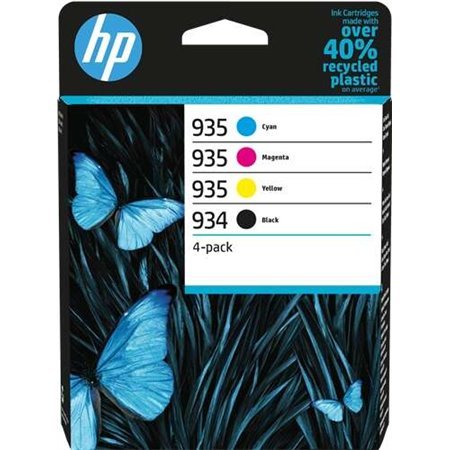 Tinteiro original HP 934 + 935, Pack de 4 unidades - 6ZC72AE