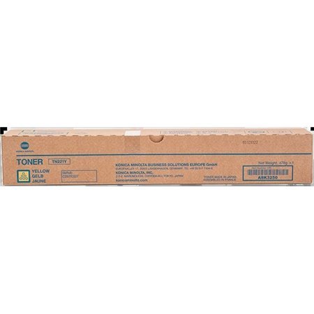 Toner original amarelo Konica Minolta TN221 - TN221Y/A8K3250