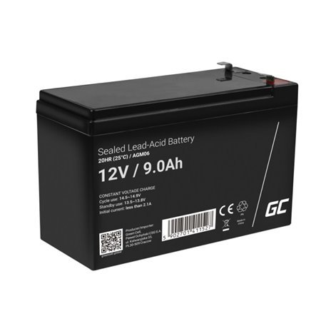 Bateria Chumbo Gel AGM 12V 9A GREEN CELL