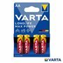 Pilha Alcalina LR6/AA 1.5V 4x Longlife Max Power VARTA