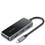 Docking USB-C Vention TFFHB/ 1xHDMI 4K/ 3xUSB/ 1xRJ45/ 1xUSB-C PD/ Cinza