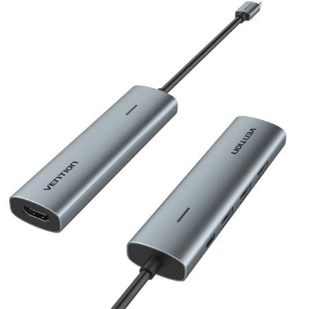 Docking USB-C Vention TGGHB/ 3xUSB/ 1xHDMI/ 1xUSB-C PD