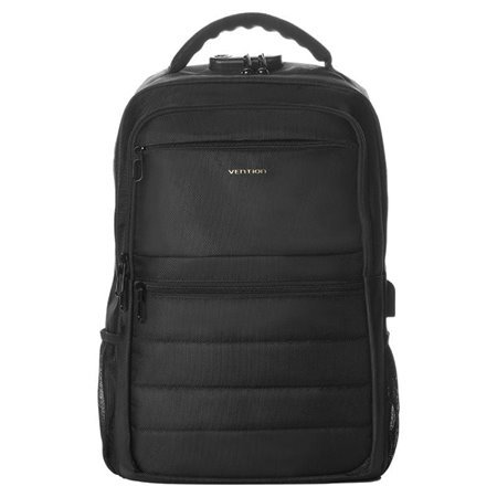 Mochila Vention KRKB0 para Portáteis até 17'/ Impermeável/ Puerto USB/ Antirrobo/ Preta