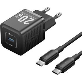 Carregador de Parede GaN Vention TZ-FEPB0-EU-01/ 1xUSB-C + Cabo USB-C/ 20W