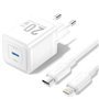 Carregador de Parede GaN Vention TZ-FEPW0-EU-02/ 1xUSB-C + Cabo Lightning/ 20W