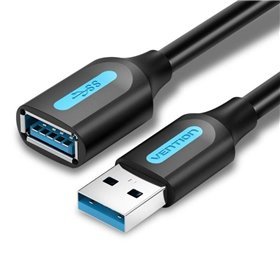 Extensão USB 3.0 Vention CBHBJ/ USB Macho - USB Fêmea/ 5m/ Preto