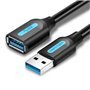 Extensão USB 3.0 Vention CBHBJ/ USB Macho - USB Fêmea/ 5m/ Preto