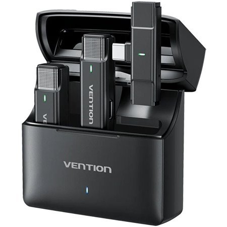 Micrófono Digital com Clip Vention NCAB0/ USB-C/ Inclui Receptor/ 2 unidades