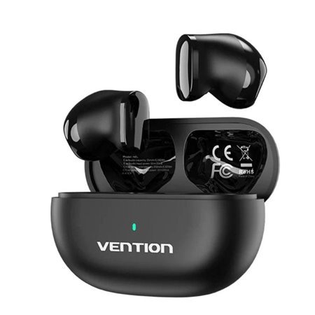 Auriculares Bluetooth Vention Tiny T12 NBLB0 com caixa de carregamento/ Autonomia 6h/ Pretos