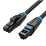 Cabo de Rede RJ45 26AWG UTP Vention IBKBK Cat.6A/ 8m/ Preto
