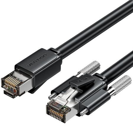 Cabo de Rede RJ45 SFTP Vention IBUBF Cat.6/ 1m/ Preto