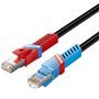 Cabo de Rede RJ45 SFTP Vention IKJBD Cat.8/ Gaming/ 50cm/ Preto