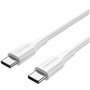 Cabo USB 2.0 USB-C 3A Vention TRCWH/ USB-C Macho - USB-C Macho/ Até 60W/ 480Mbps/ 2m/ Branco