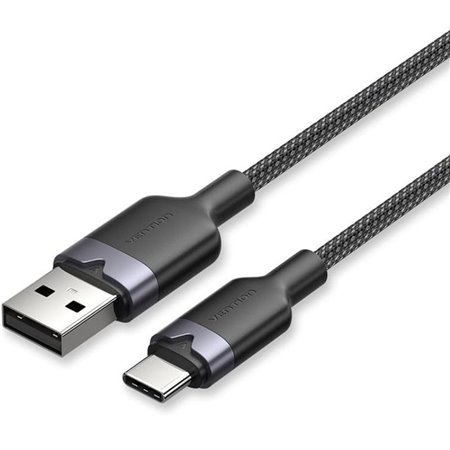 Cabo USB 2.0 USB-C Vention CTNBH/ USB-C Macho - USB Macho/ Até 60W/ 480Mbps/ 2m/ Preto