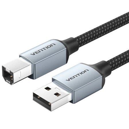 Cabo USB 2.0 Impressora Vention CTTHI/ USB Tipo-B Macho - USB Macho/ 480Mbps/ 3m/ Cinza