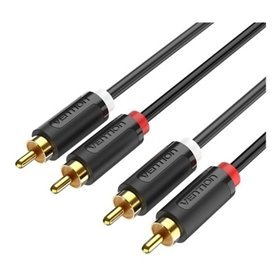 Cabo Stereo Vention BCMBD/ 2x RCA Macho - 2x RCA Macho/ 50cm/ Preto
