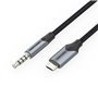 Cabo Conversor Stereo Vention BDGBF/ MicroUSB Macho - Jack 3.5 Macho/ 1m/ Preto