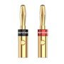 Adaptador/ Conector Banana Vention BFDJ0-2/ Cabo de Audio Fêmea - Banana Macho/ 2 uds/ Dourado