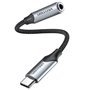 Conversor Vention BGMHF/ Jack 3.5 Fêmea - USB-C Macho/ 1m/ Cinza