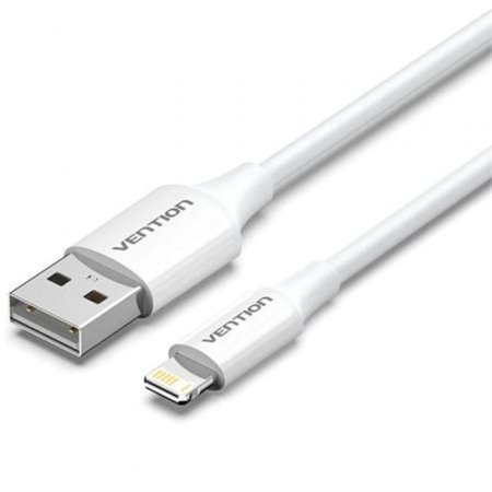 Cabo USB 2.0 Lightning Vention LAIWF/ USB Macho - Lightning Macho/ 480Mbps/ 1m/ Branco