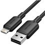 Cabo USB 2.0 Lightning Vention LAMBF/ USB Macho - Lightning Macho/ 480Mbps/ 1m/ Preto