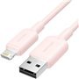 Cabo USB 2.0 Lightning Vention LAMPF/ USB Macho - Lightning Macho/ 480Mbps/ 1m/ Rosa