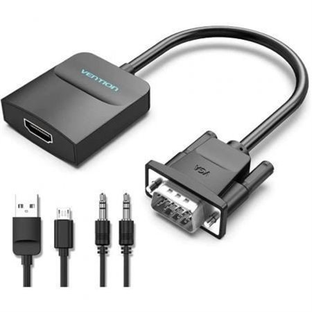 Cabo Conversor Vention ACNBF/ VGA Macho - HDMI Fêmea/ 1m/ Preto