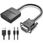 Cabo Conversor Vention ACNBF/ VGA Macho - HDMI Fêmea/ 1m/ Preto