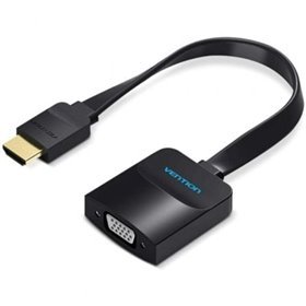 Conversor Vention 74346/ HDMI Macho/ VGA Fêmea - Jack 3.5 Fêmea/ 20cm/ Preto