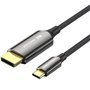 Cabo Conversor DisplayPortI 8K Vention CRFBD/ USB-C Macho - DisplayPort Macho/ 50cm/ Preto