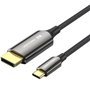 Cabo Conversor DisplayPortI 8K Vention CRFBH/ USB-C Macho - DisplayPort Macho/ 2m/ Preto
