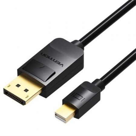 Cabo Conversor Vention HAABI/ Mini DisplayPort Macho - DisplayPort Macho/ 3m/ Preto
