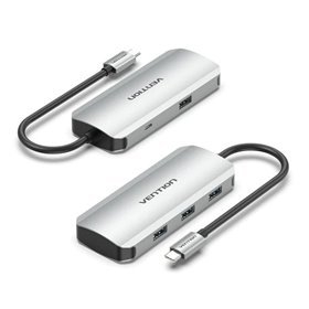 Hub USB-C Vention TNAHB/ 4xUSB/ 1xMicroUSB PD