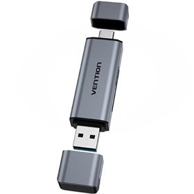 Leitor de Cartões Externo Vention CLLH0/ USB 3.0/ USB-C