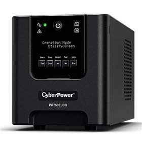 UPS interativo de linha Cyberpower PR750ELCD/ 750 VA-675 W/ 6 saídas/ Formato de torre