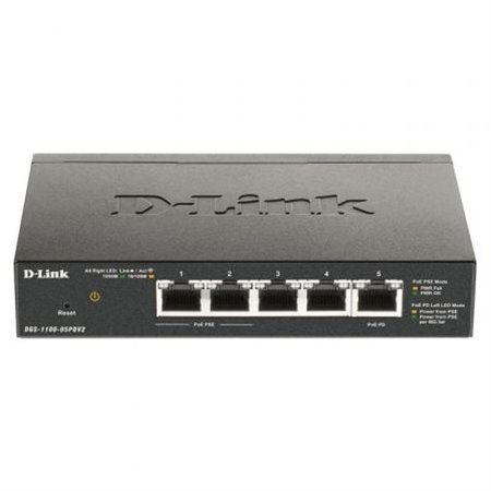 Switch Gerenciável D-Link DGS-1100-05PDV2 5 Portas/RJ-45 10/100/1000 PoE