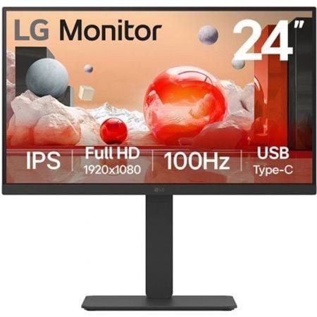 Monitor profissional LG 24BA750-B de 23,8" / Full HD / Multimídia / Altura ajustável / Preto