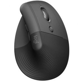 Mouse ergonômico vertical Logitech Lift, mouse sem fio Bluetooth, 2,4 GHz, até 4000 DPI, grafite