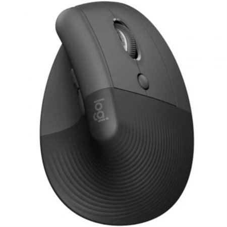Mouse ergonômico vertical Logitech Lift, mouse sem fio Bluetooth, 2,4 GHz, até 4000 DPI, grafite
